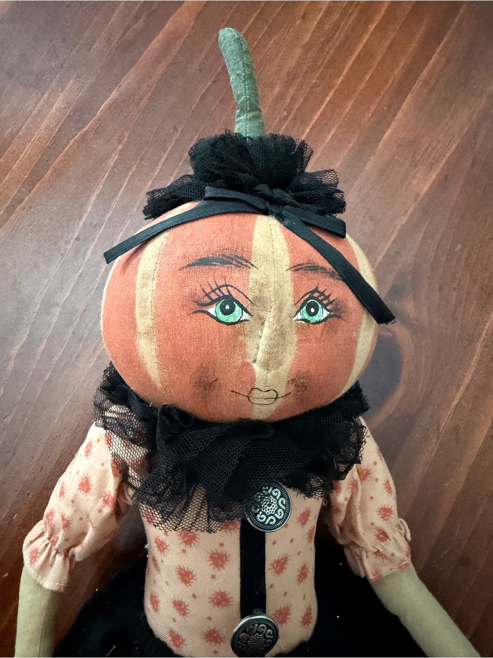Pauline Pumpkin Girl Joe Spencer Doll Halloween Collectible Art Doll